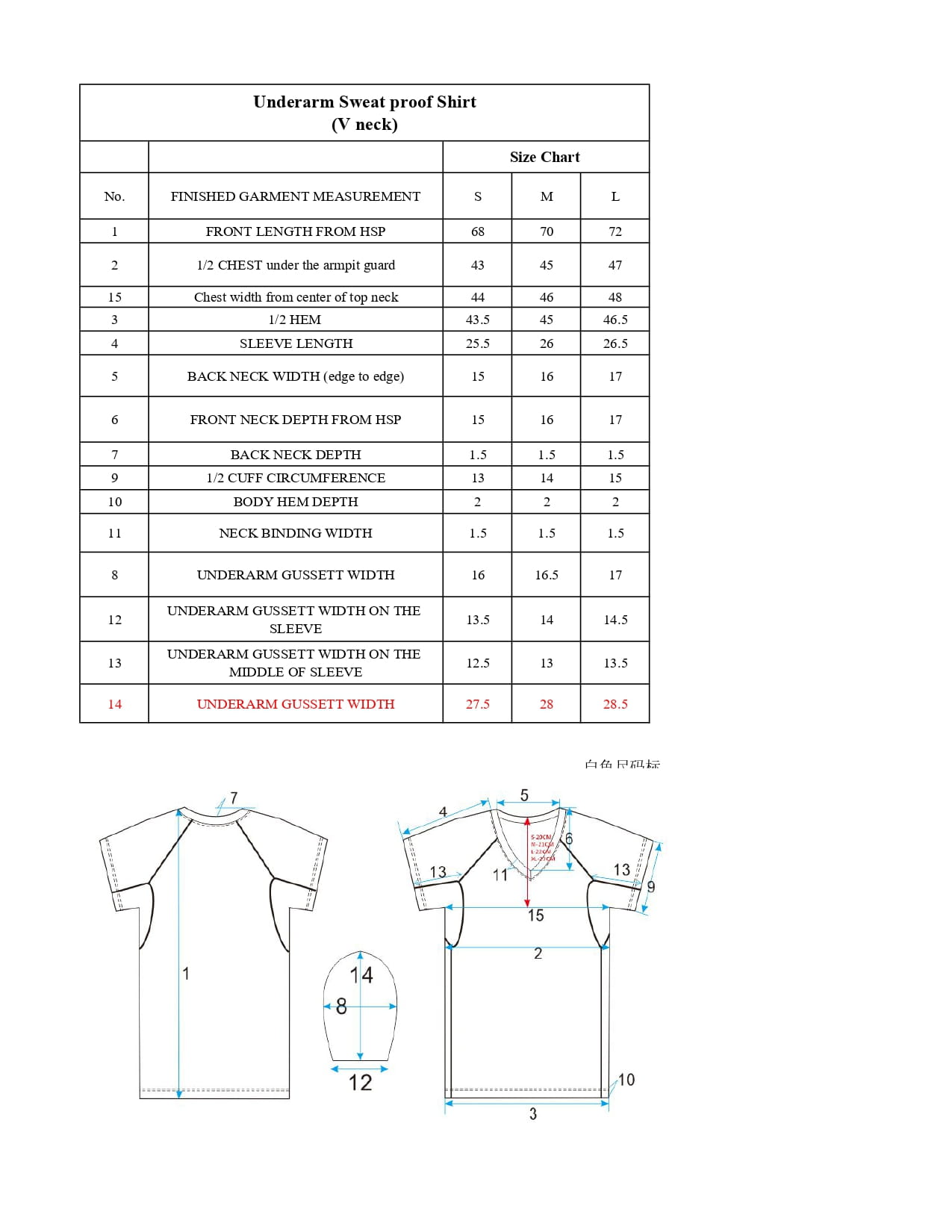 Underarm Sweat Proof Shirt For Men Comfortable (V-Neck) 1 Closet Sweat Proof File Size Chart