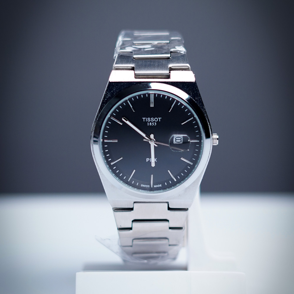 02 Tissot 1853 PRX – Elegant Swiss Stainless Steel Watch | Black & White Dials