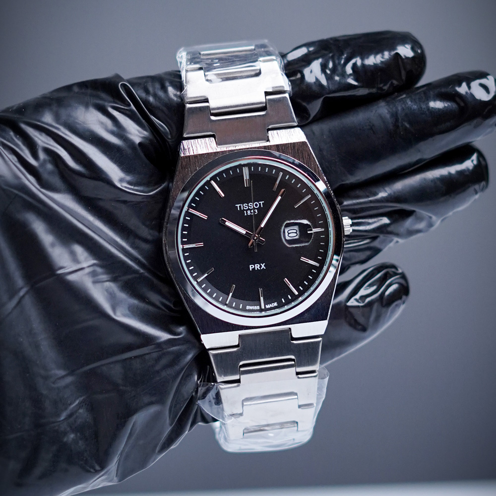 03 Tissot 1853 PRX – Elegant Swiss Stainless Steel Watch | Black & White Dials