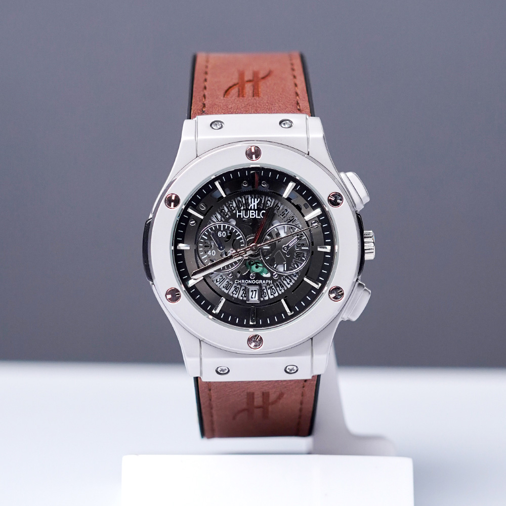 Hublot-Skeleton-Brown-01 Hublot Skeleton Leather Strap | Black, Brown, Camel