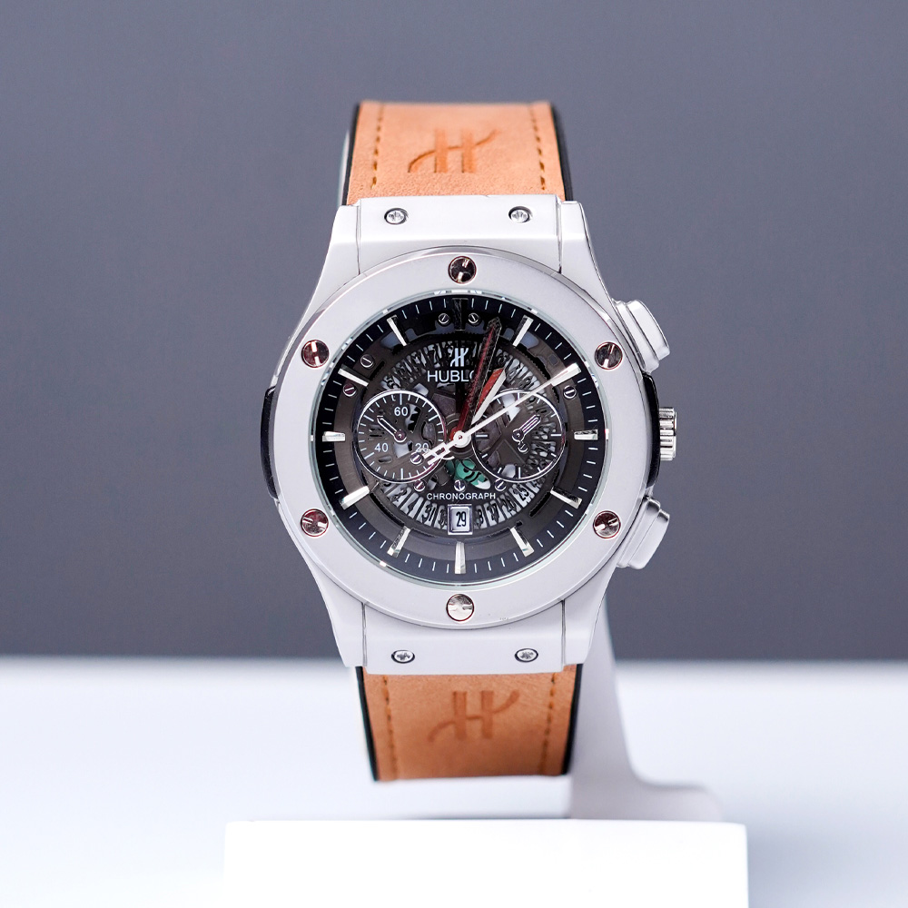 Hublot Skeleton Leather Strap | Black, Brown, Camel