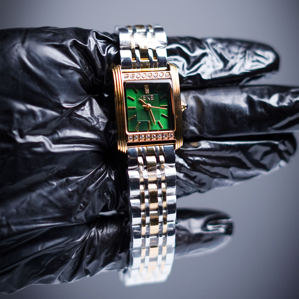 IEKE Green square Dial 04 IEKE Women’s Gold Watch – 24mm Green Dial Elegant Timepiece