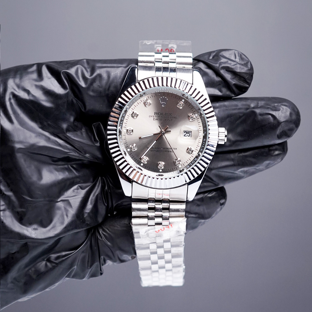 Oyster Perpetual-White-02 Oyster Perpetual Datejust | Black, White & Blue Dials