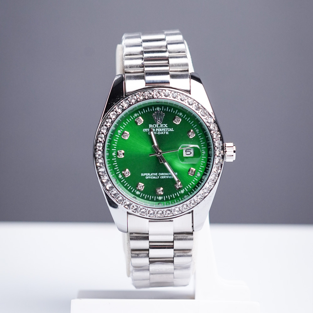 Oyster Perpetual Day-Date – Diamond Dial Luxury Watch | Black, Tiffany, Green & Blue