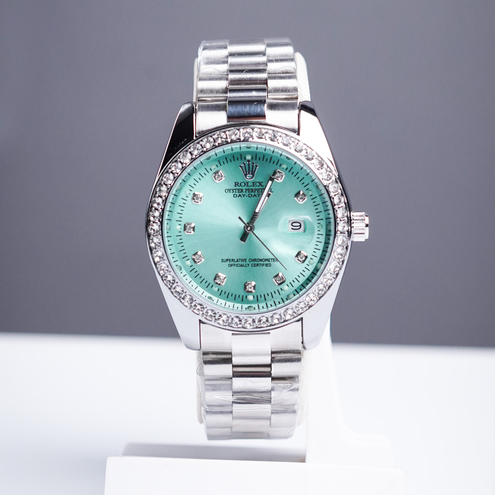 Oyster Perpetual Day-Date – Diamond Dial Luxury Watch | Black, Tiffany, Green & Blue
