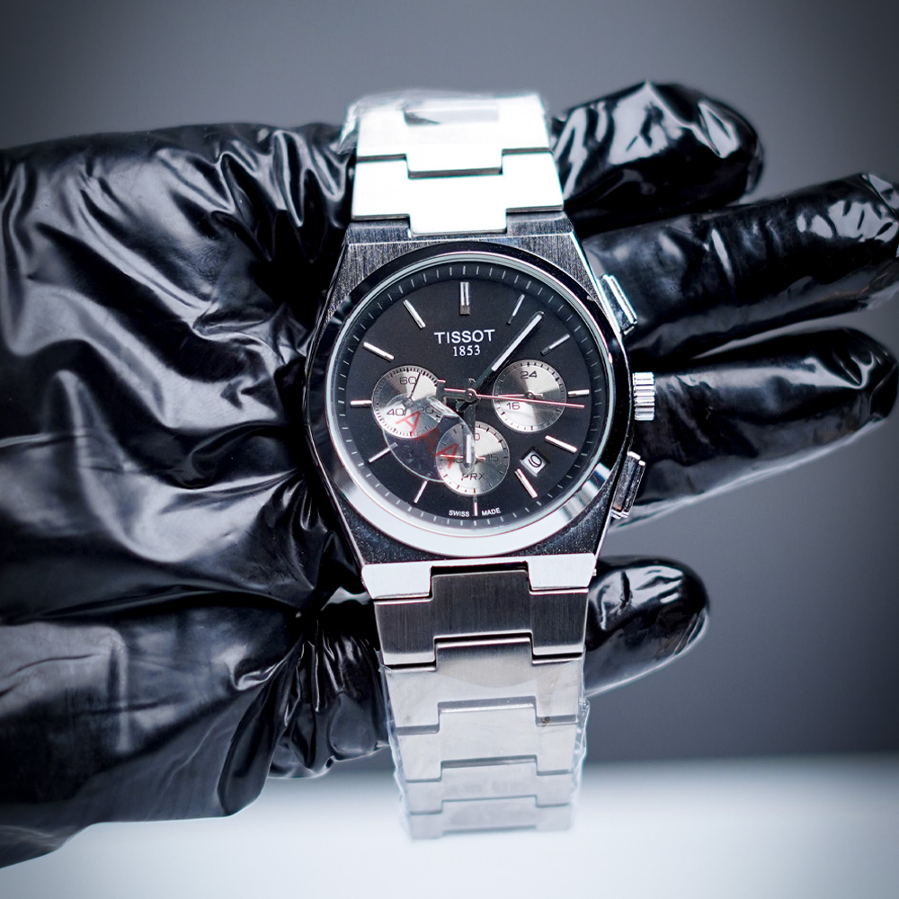 Tissot Chronograph PRX black 03 TISSOT PRX Chronograph – Swiss Precision with Bold Black Dial
