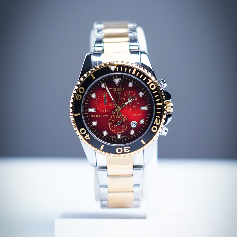 TISSOT Seastar 1000 Chronograph – Dive Watch Excellence | Red, Blue & Black