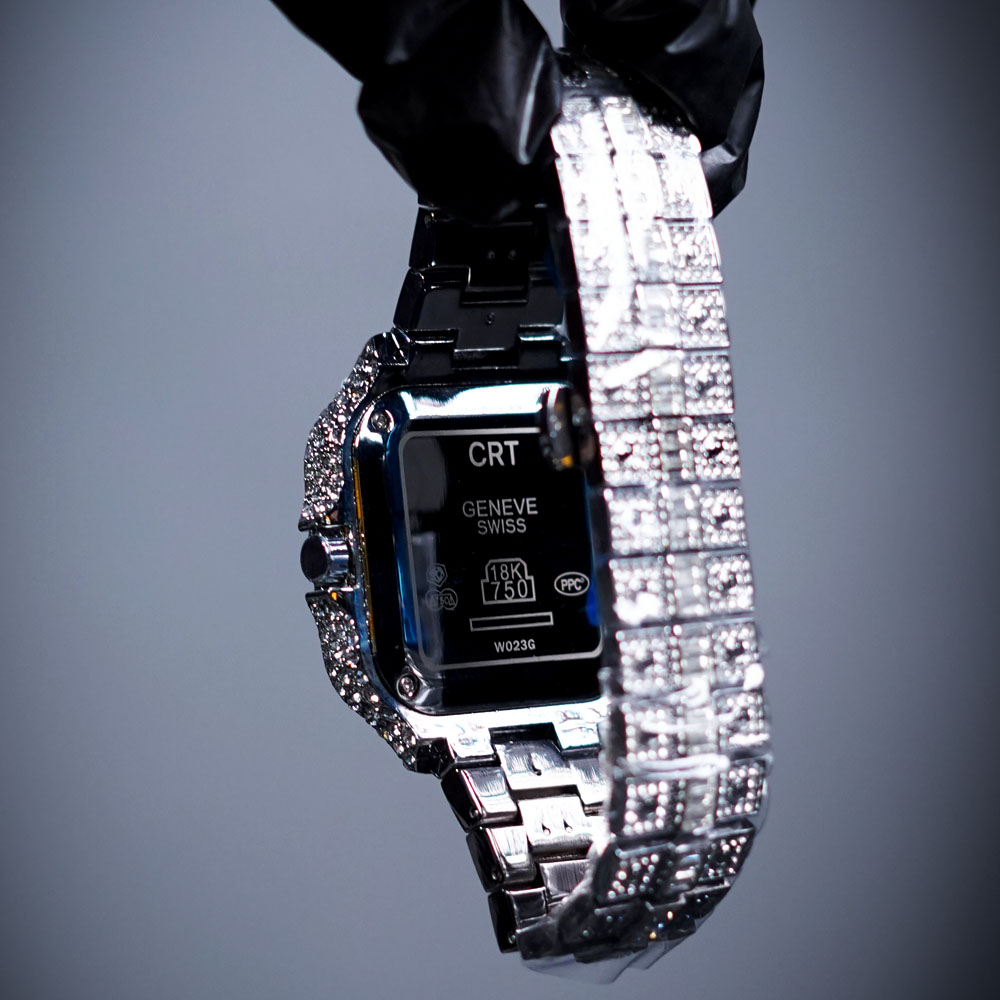 Cartier Arabic Diamond Blue 05 Cartier White Stone Watch – Blue Dial | Timeless Elegance & Luxury Craftsmanship