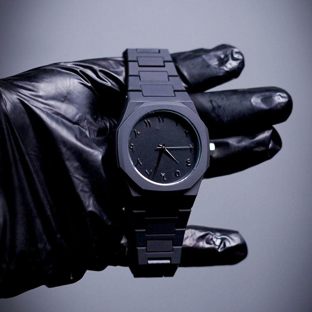 black Aura 04 Black Arabic Aura Quartz Watch – Sleek, Lightweight Design with Premium Finish