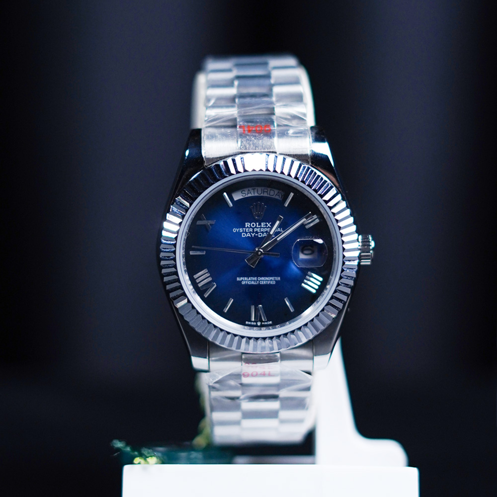 Premium Rolex Day-Date Luxury Watch – Blue Dial