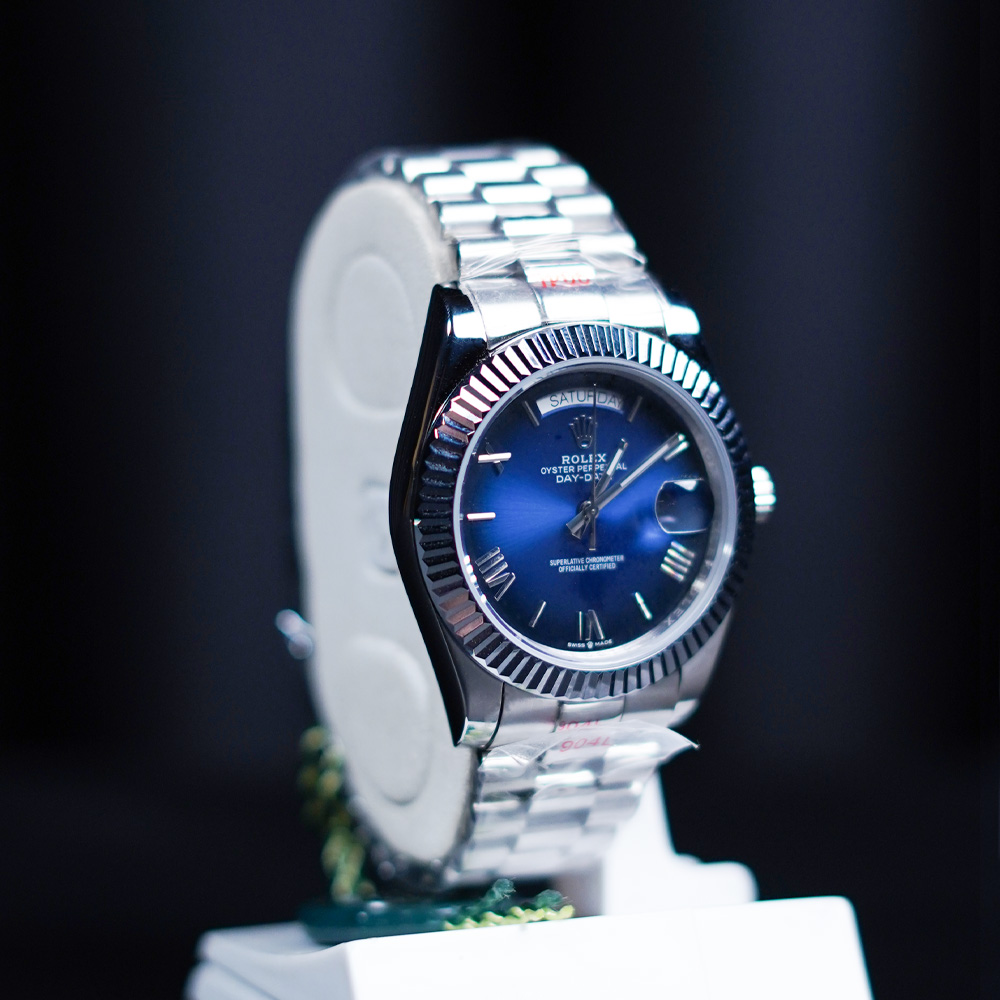 Premium Rolex Day-Date Luxury Watch – Blue Dial