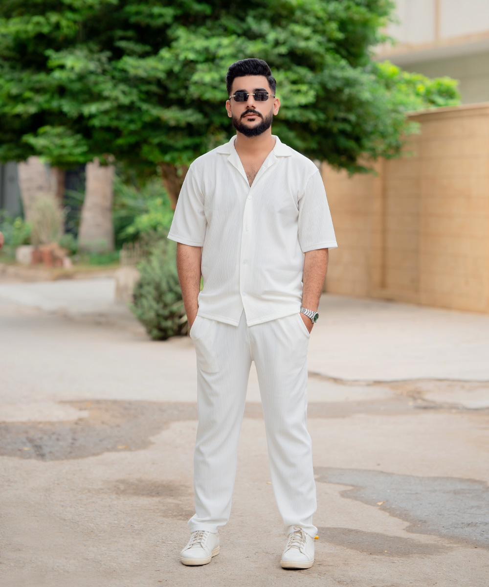 Imported Knitted Co-ord Set White